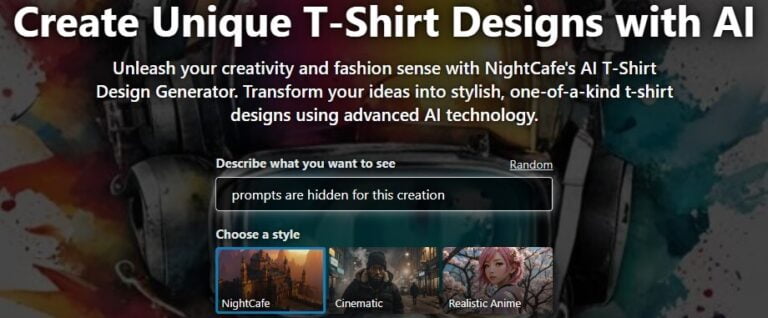 nightcafe t-shirt generator